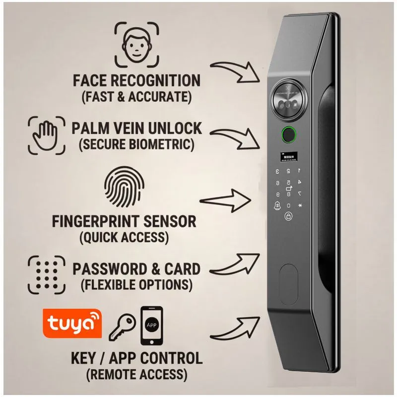 Многоязычный замок с распознав – обзор и цена Smart Home Door Lock