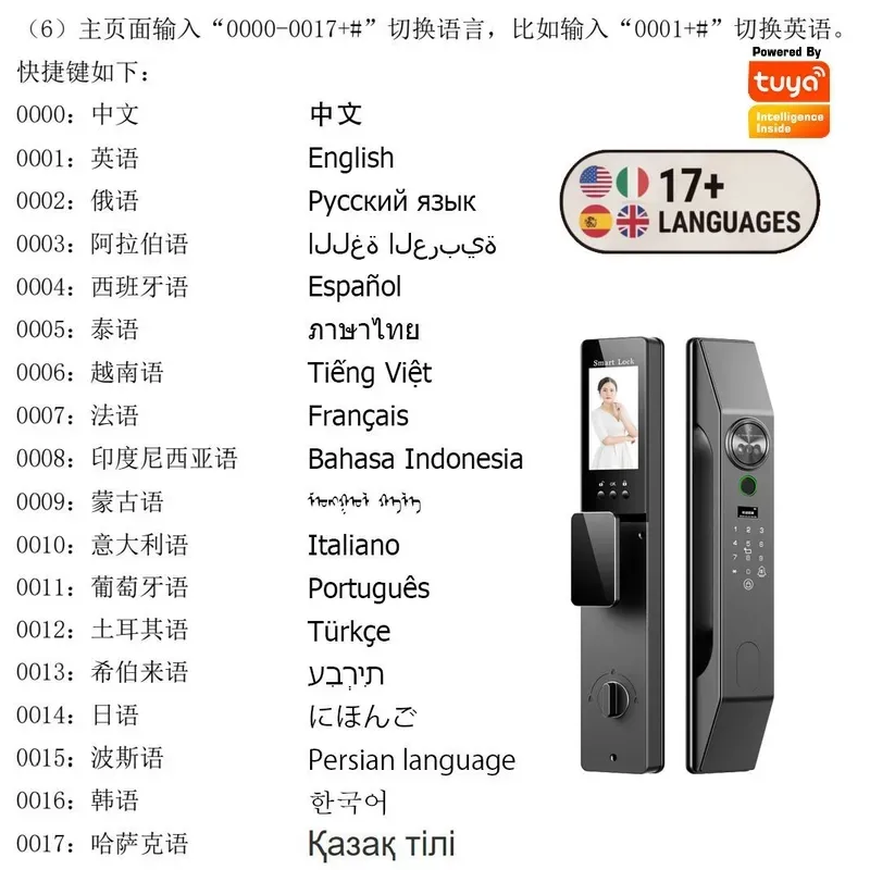 Многоязычный замок с распознав – обзор и цена Smart Home Door Lock